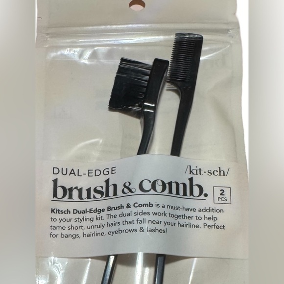 Kitsch Double Sided Edge Control Brushes Soft Nylon Bristles For Bangs, Hairline - Picture 8 of 11